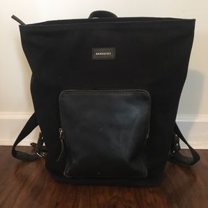 Sandqvist Misha Leather Canvas Backpack